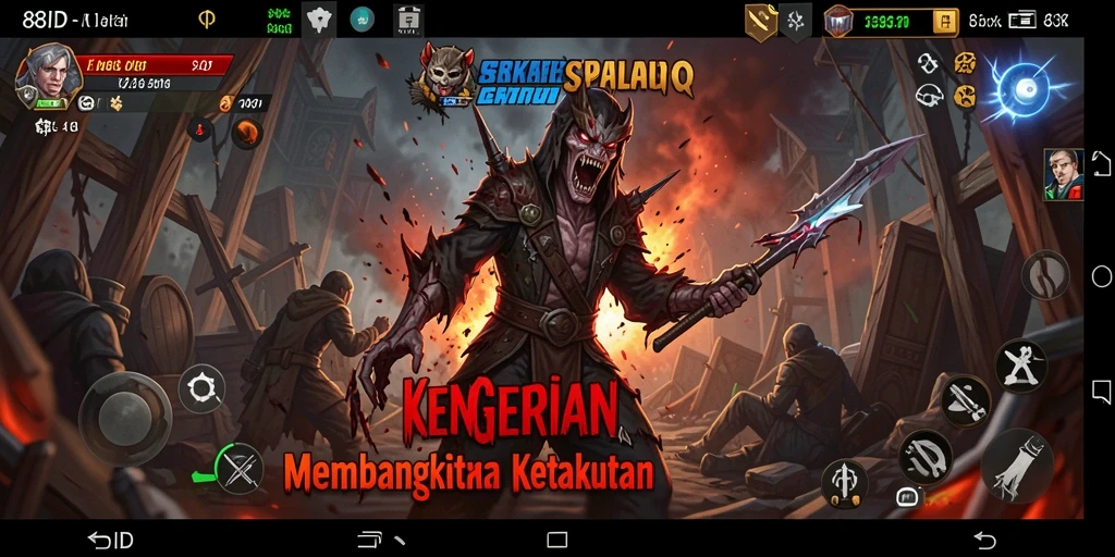Screenshot gameplay <strong>88ID</strong> menampilkan adegan horor yang menegangkan dan atmosfer mencekam.