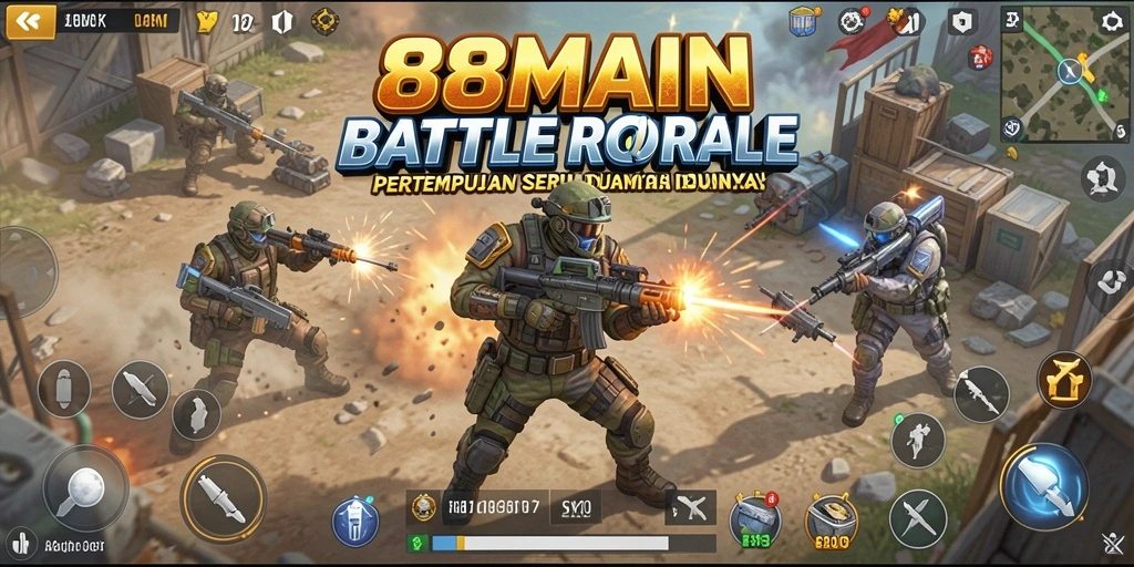 Gameplay seru dan intens di 88MAIN Battle Royale.