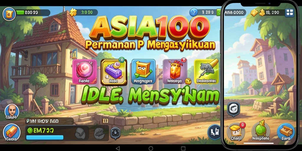 Tampilan gameplay ASIA100 yang menarik dan penuh warna.