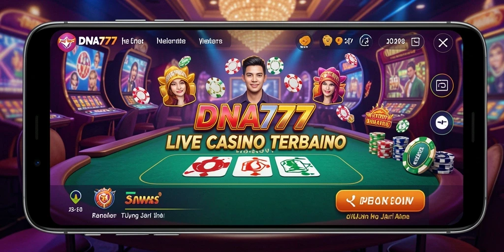 Screenshot gameplay menampilkan dealer langsung dalam aksinya.