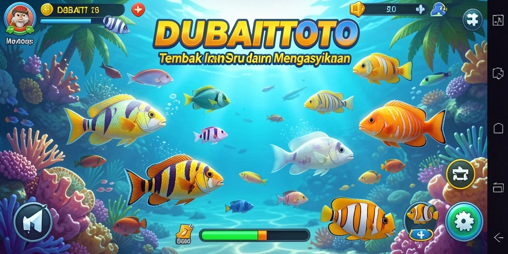 Tampilan gameplay DUBAITOTO yang penuh aksi menembak ikan.