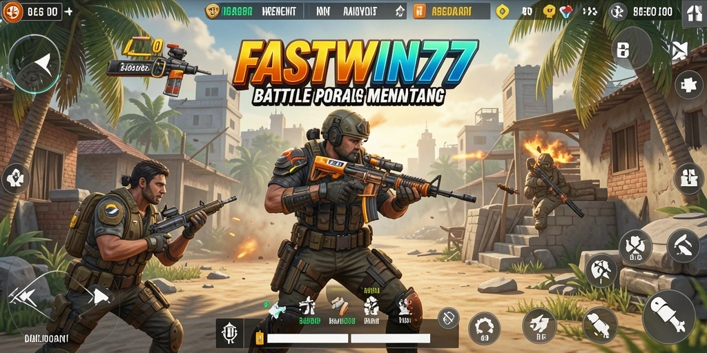 Tampilan menegangkan dari pertempuran dalam game FASTWIN77