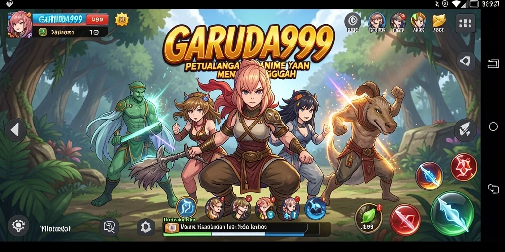 Tampilan gameplay menakjubkan dari GARUDA999 dengan karakter Anime.