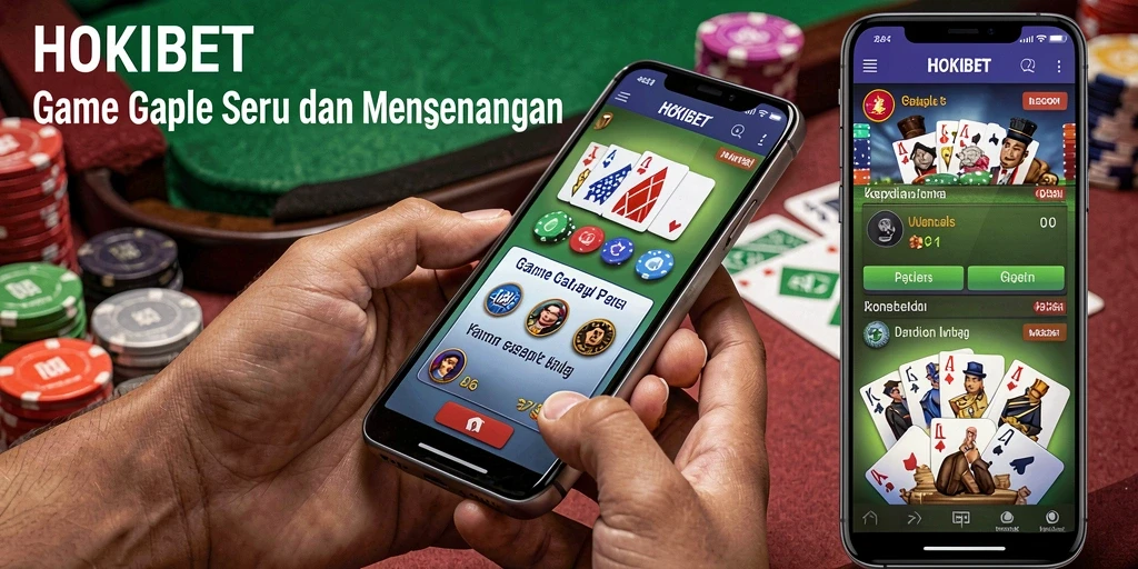 Screenshot HOKIBET menampilkan pemain menikmati permainan Gaple yang seru.