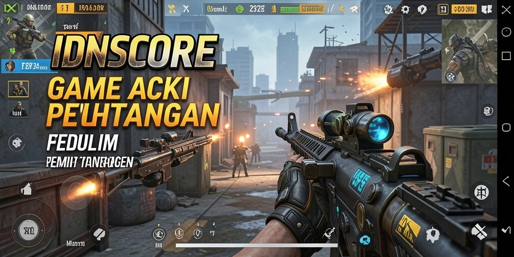 Screenshot gameplay IDNSCORE dengan aksi seru dan grafis memukau.