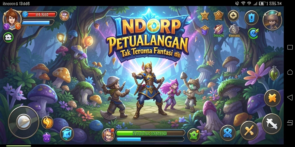 Tangkapan layar INDORP menampilkan gameplay petualangan yang seru dan penuh warna.