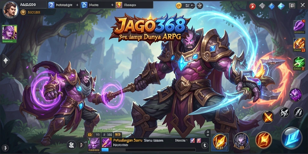 Screenshot gameplay JAGO368 yang menunjukkan aksi pertempuran ARPG.