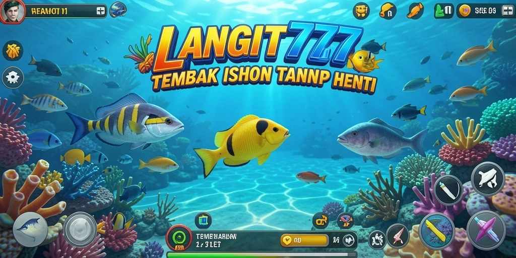Screenshot gameplay LANGIT777 yang menampilkan aksi seru menembak ikan.