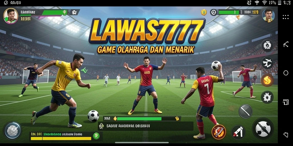 Tampilan gameplay seru dalam LAWAS777 dengan aksi olahraga yang mendebarkan.