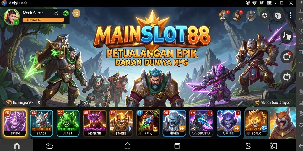 Tampilan menakjubkan dari gameplay RPG MAINSLOT88 yang epik.