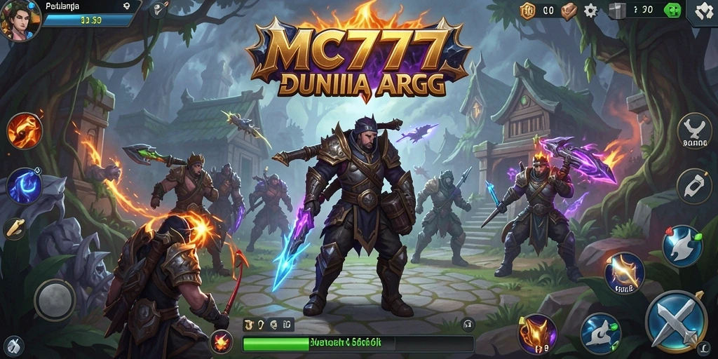 Tampilan gameplay ARPG epik di MC777 dengan aksi mendebarkan.
