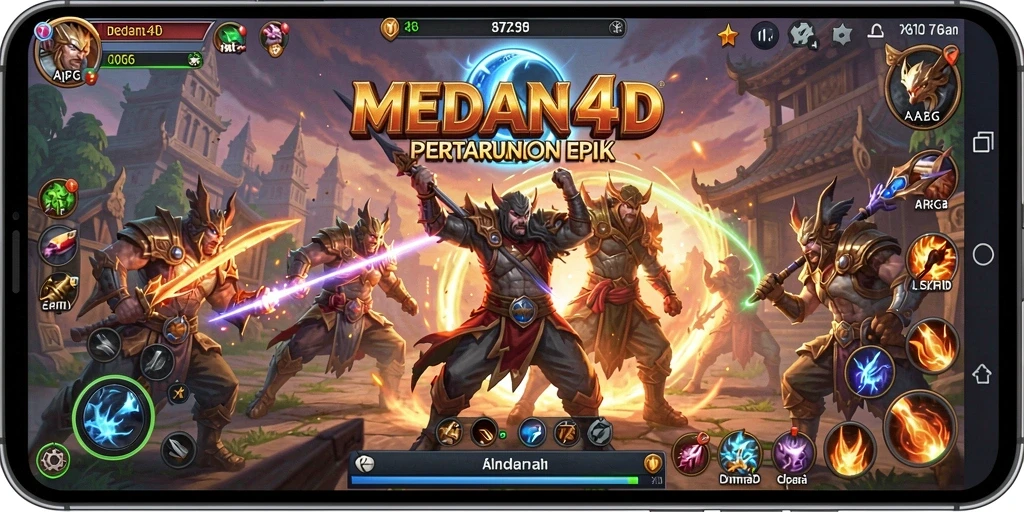 Tampilan gameplay seru di dunia fantasi MEDAN4D.