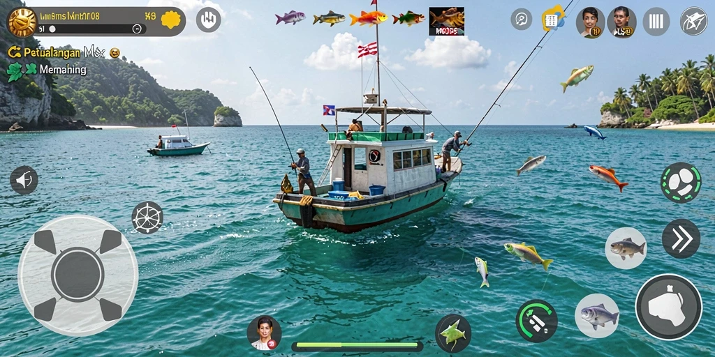 Screenshot MPO08 menampilkan aksi memancing yang mendebarkan dan grafis yang memukau.
