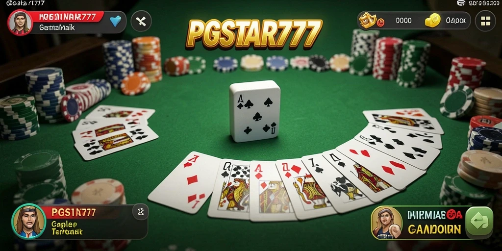 Tampilan gameplay seru Gaple di PGSTAR777 dengan grafis menarik.