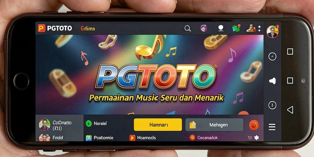 Screenshot gameplay PGTOTO menampilkan serunya tantangan musik.