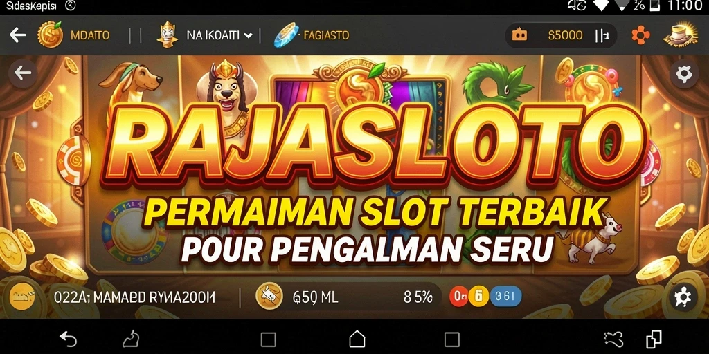 Tampilan menakjubkan dari gameplay Slot RAJASLOTO.