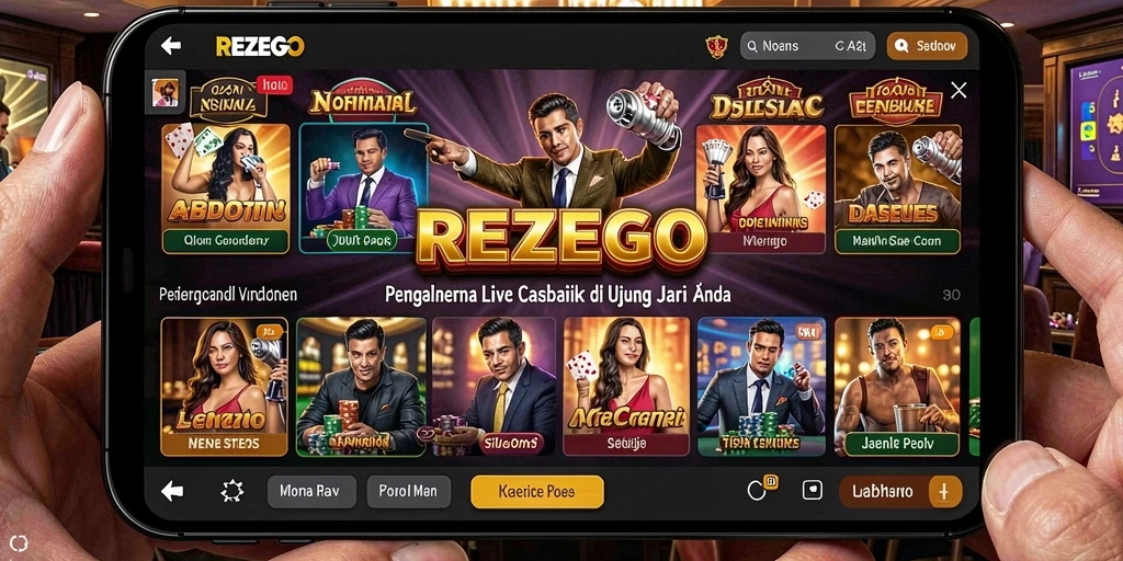 Tampilan gameplay Live Casino yang seru dan interaktif di REZEGO.