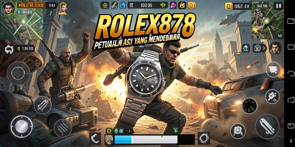 Tampilan aksi intens dari gameplay ROLEX878 yang mendebarkan.
