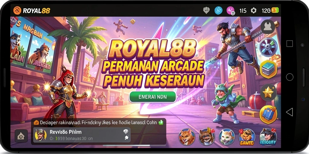 Tangkapan layar ROYAL88 menampilkan aksi seru dalam permainan Arcade.