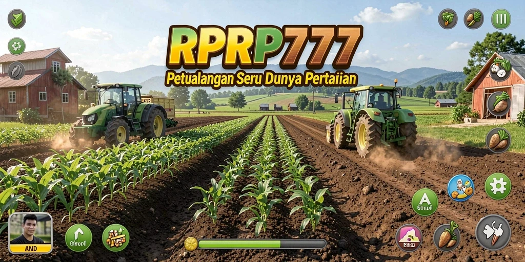 Screenshot RPRP777 menampilkan pengalaman gameplay seru bertani dan merawat hewan.