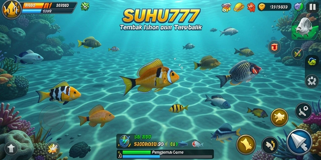 Tampilan gameplay menembak ikan yang seru dan menantang di SUHU777.