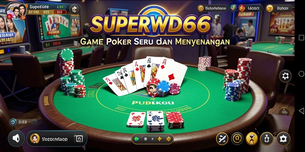 Tangkapan layar dari gameplay menarik di SUPERWD666 dengan pemain poker yang kompetitif.