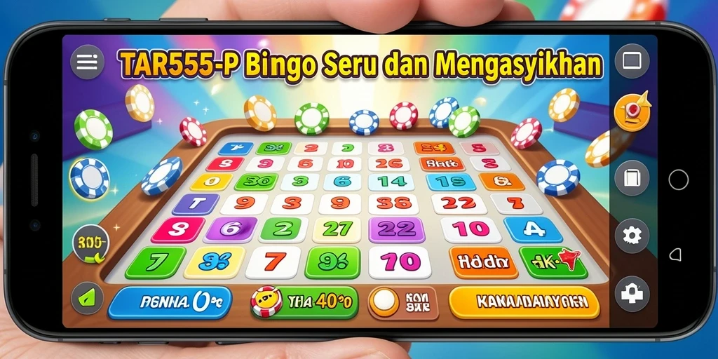 Screenshot utama TAR555 menampilkan gameplay Bingo yang seru.