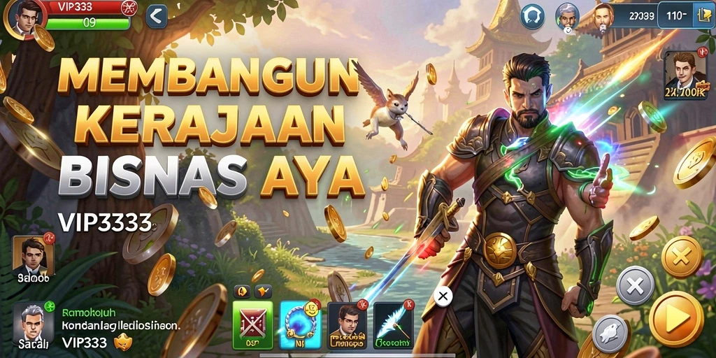Screenshot utama menunjukkan gameplay mendalam dalam mengelola bisnis Tycoon.